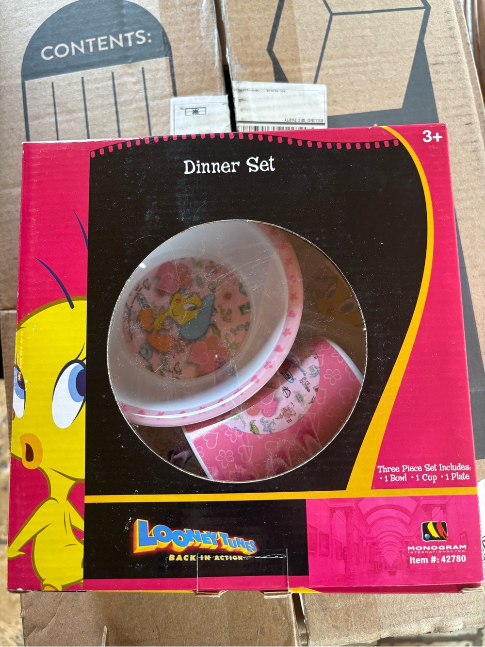 Looney Tunes Tweety Pink Kids Dinner Set